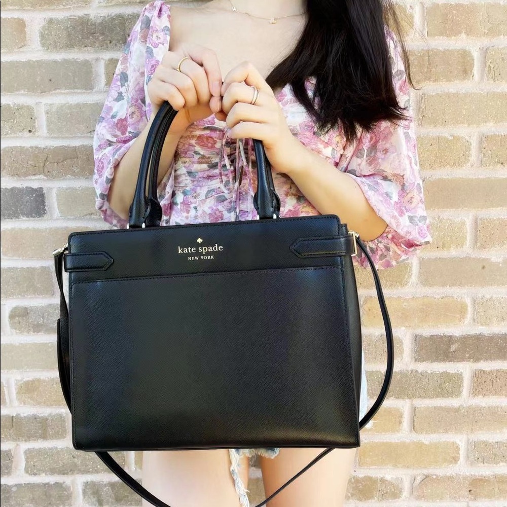 NWT Kate Spade ♠️ Black Satchel & Crossbody - Picture 5 of 5